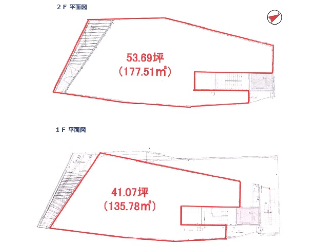 東京都 1階 94.76坪の間取り図