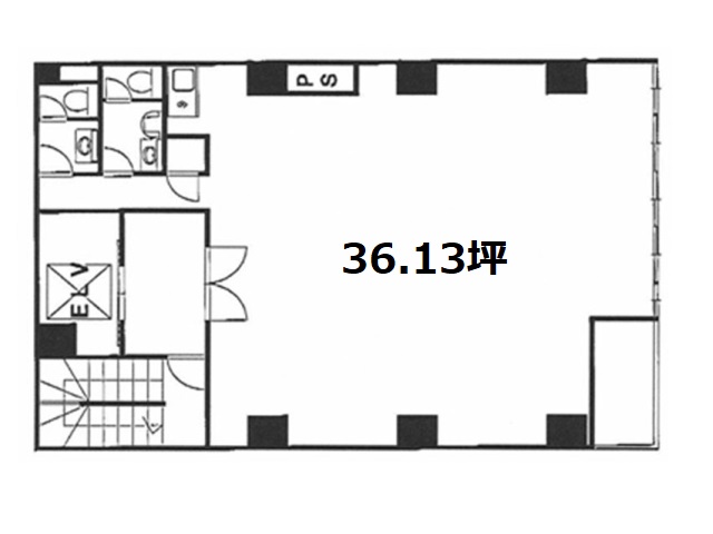 芝大門トーセイビル基準階36.13T間取り図.jpg