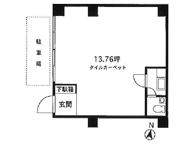 渋谷三信マンション1F13.76T間取り図.jpg