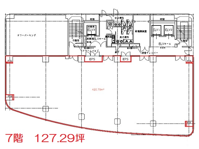 熊本サンニッセイビル間取り図7F127.jpg