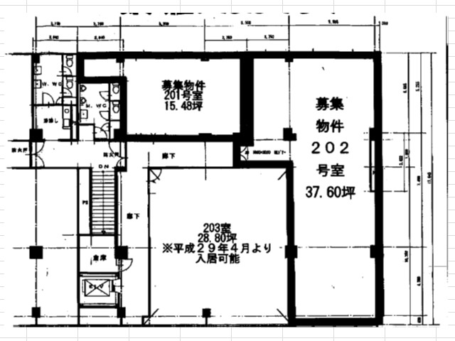 愛知県 2階 15.48坪の間取り図