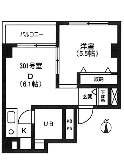 湯島ナガタ301号室間取り図.jpg