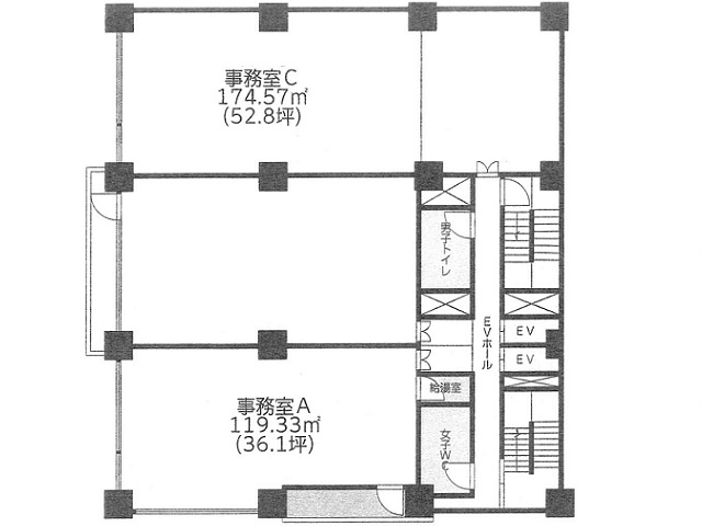 千葉県 4階 52.8坪の間取り図