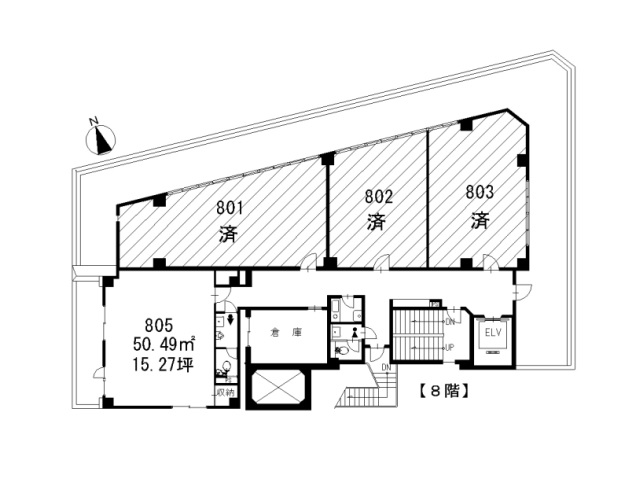 新富ミハマ8F805号室15.27T間取り図.jpg