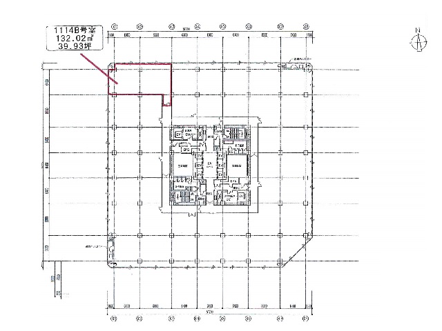 信濃橋三井ビル11階39.93坪間取り図.jpg