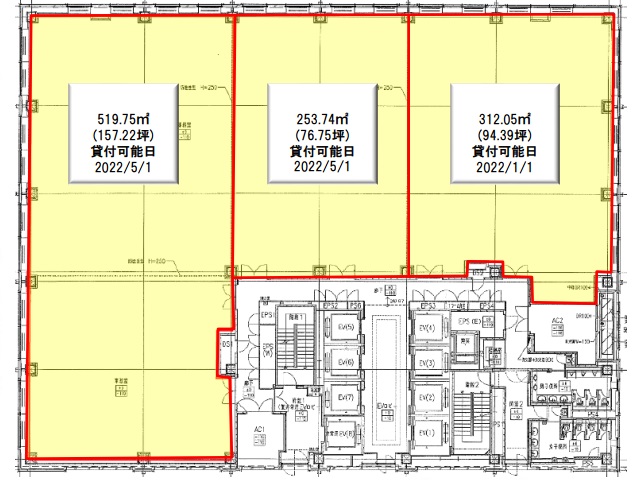 東京都 6階 157.22坪の間取り図