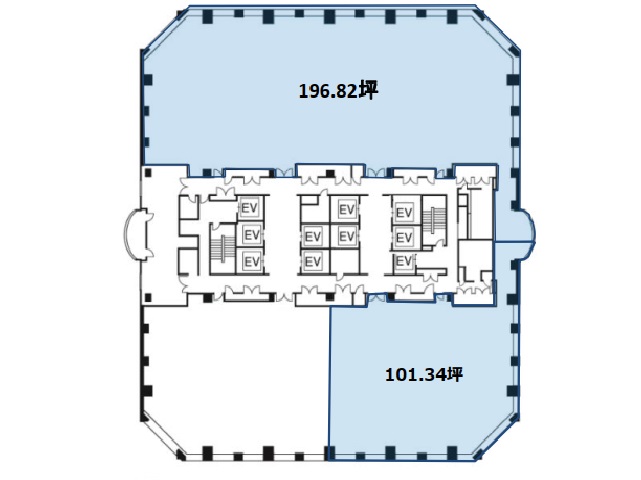 東京都 12階 101.34坪の間取り図