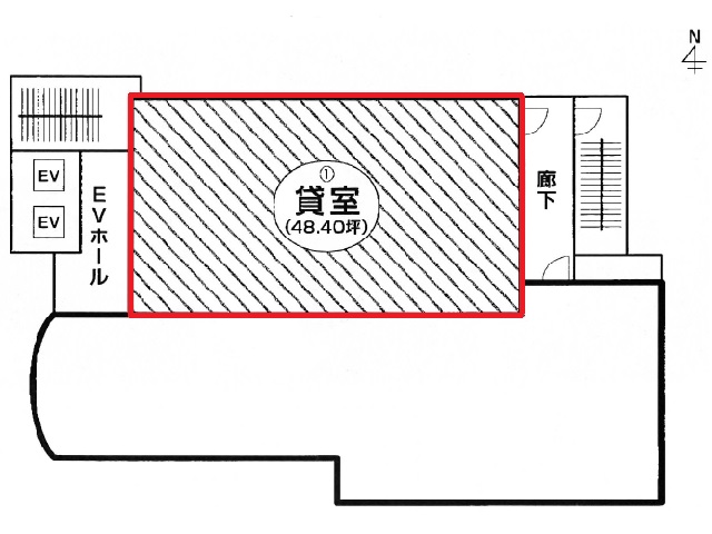 現代枚方駅前ビル　4階　48.40坪　間取り図.jpg