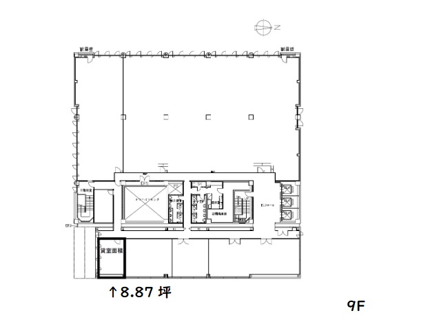 明治安田生命備後町ビル9F8.87坪間取り図.jpg