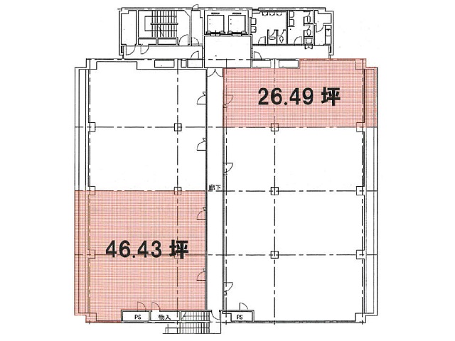 神戸シルクセンタービル8階46.43 26.49坪間取り図.jpg
