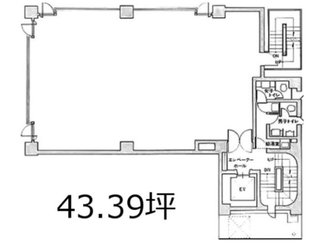 ランディック第3新橋9F43.39T間取り図.jpg