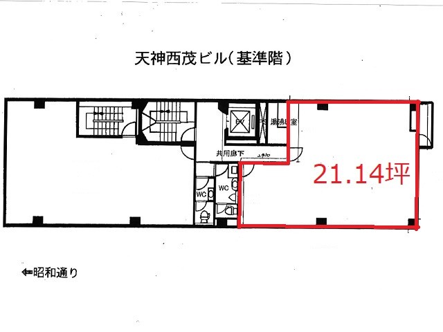 天神西茂ビル5階21.14坪間取り図.jpg