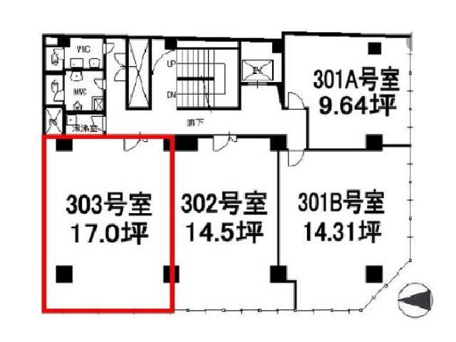 第一住建御堂筋ビル303号室間取り図.jpg