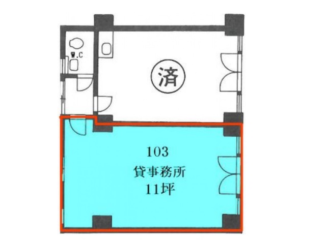 第一西川ビル1F10.99T間取り図.jpg