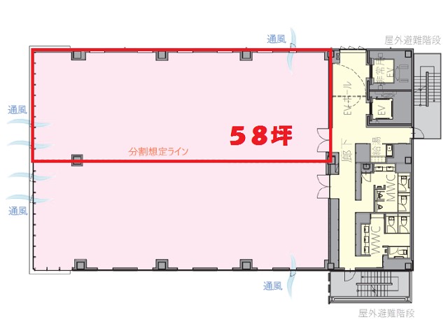 （仮称）福岡店屋町オフィス開発事業分割EV側間取り図.jpg
