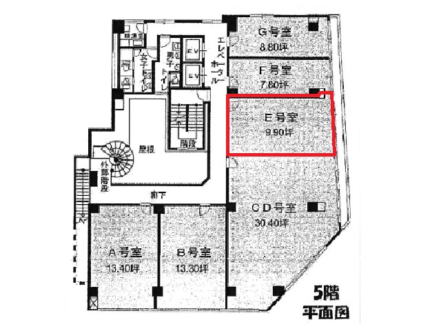 NLC新大阪パワービル　5階　E号室　9.9坪　間取り図.jpg
