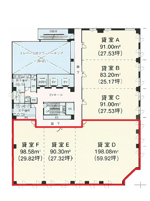 岡山駅前フコク生命ビル6階117.06坪間取り図.jpg