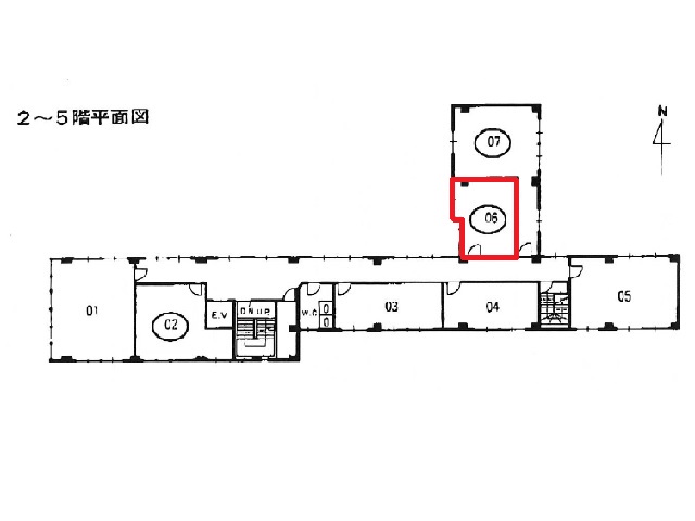 三洋六角ビル　406号室　間取り図.jpg