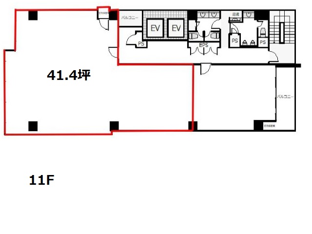 北浜ビルディング11F41.4坪間取り図.jpg