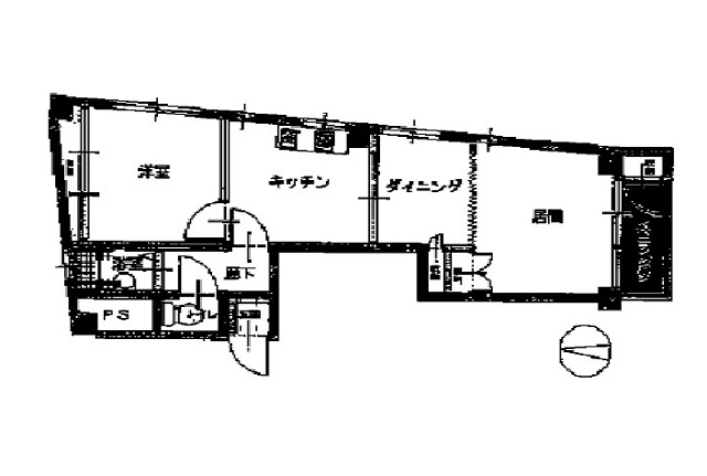 西新宿パラガイハイツ4F17.75T間取り図.jpg