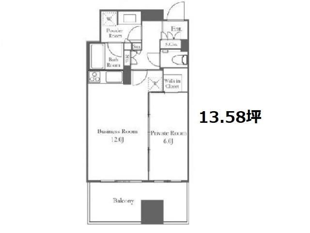 シティタワー銀座東317号室13.58T間取り図.jpg