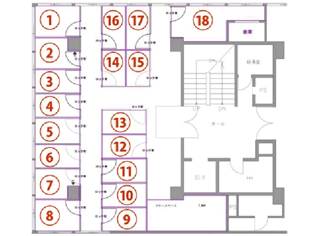 イーオフィスAKIBA（第5東ビル）5F基準階間取り図.jpg