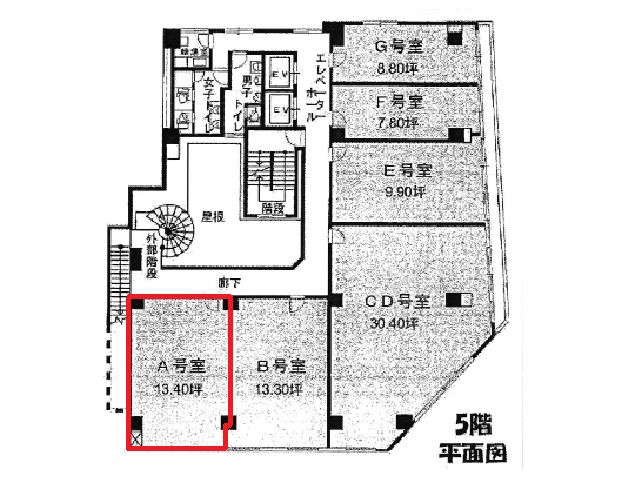 NLC新大阪パワービル　5階　A号室　13.40坪　間取り図.jpg