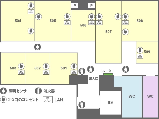 加瀬のレンタルオフィス芝浦2丁目（加瀬ビル161）基準階間取り図.jpg