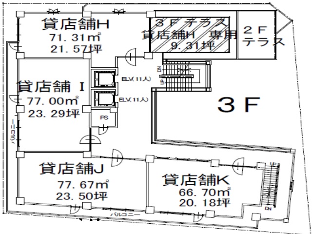 THE　TERRACE3F1フロア間取り図.jpg