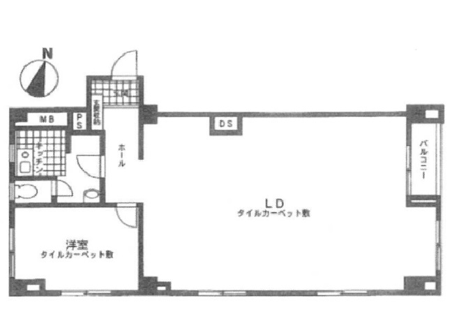 エルマノス赤坂6F A号室間取り図.jpg