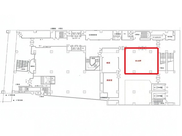 第一セントラルビル1号館1階60.28坪間取り図.jpg