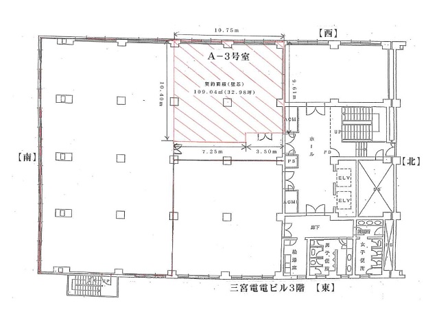 三宮電電ビル3階32.98坪間取り図.jpg