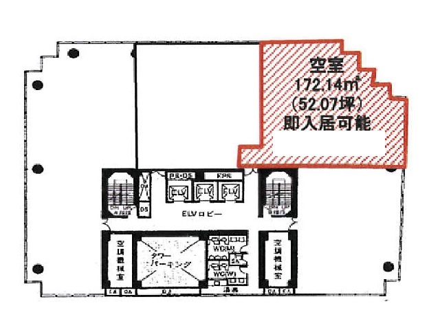 大阪本町西第一ビルディング9階52.07坪間取り図.jpg