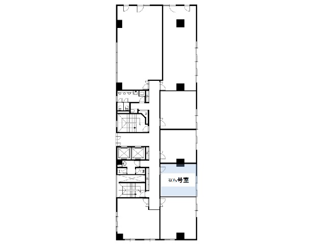 堺筋本町プラザビル　305号室　8.40坪　間取り図.jpg