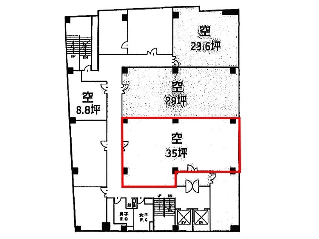 魚町センタービル4F35坪間取り図.jpg