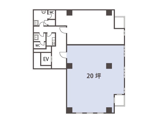 広島県 5階 20坪の間取り図