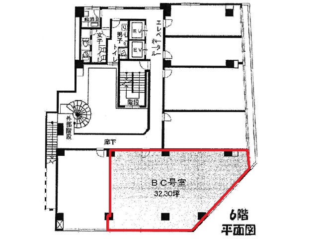 NLC新大阪パワービル　6階BC号室　32.30坪　間取り図.jpg