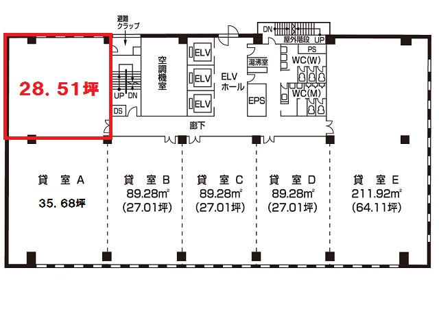 福岡祇園第一生命ビル5F28.51間取り図.jpg