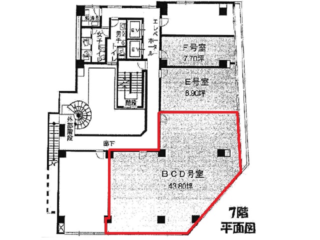 NLC新大阪パワービル　7階BCD号室　43.80坪　間取り図.jpg