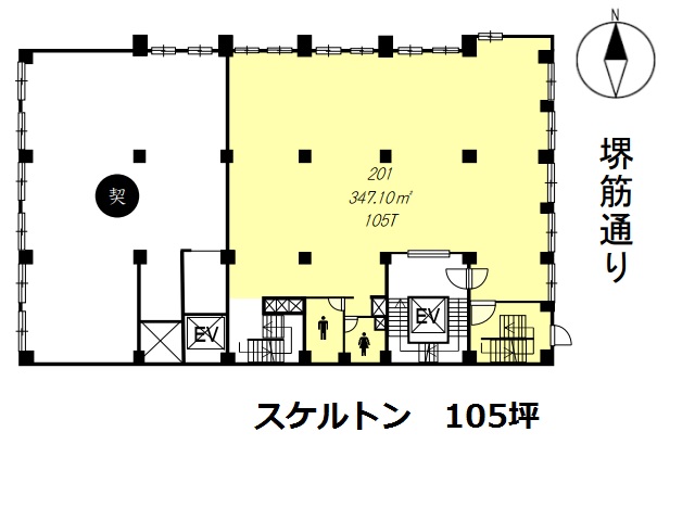 ハウザー堺筋本町駅前ビル2階105坪間取り図.jpg