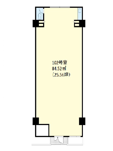 ロイヤルコート目黒102号室25.56T間取り図.jpg