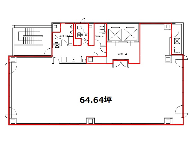 内幸町ケイズ64.64T基準階間取り図.jpg