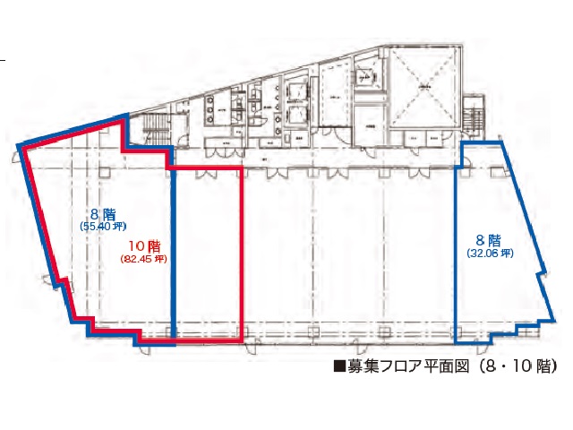 なにわ筋本町MIDビル　8階55.40坪　間取り図.jpg
