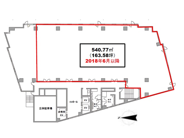 なにわ筋本町MIDビル８階163.58坪間取り図.jpg