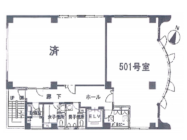 新宿ミハマ501号室28.43T間取り図.jpg