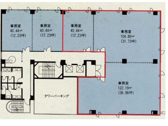 博多サンシティビルⅡ7階間取り図分割案(80.92坪).jpg
