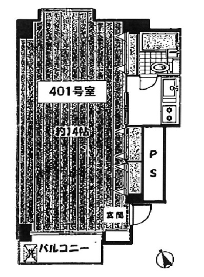 清川（赤坂）401号室間取り図.jpg