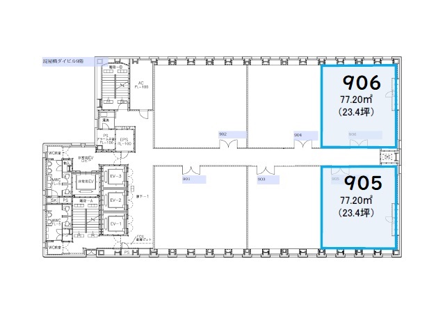 淀屋橋ダイビル906.905間取り図.jpg