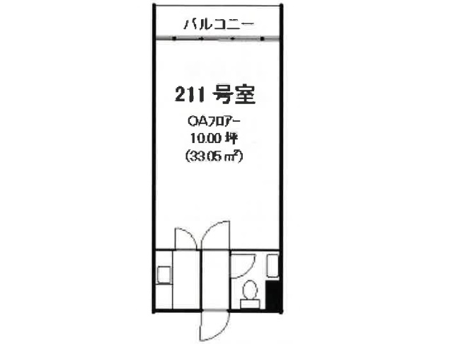 東京セントラル表参道2F211号室10.00T間取り図.jpg