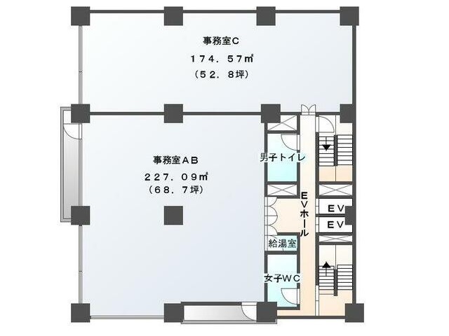 千葉県 8階 52.8坪の間取り図